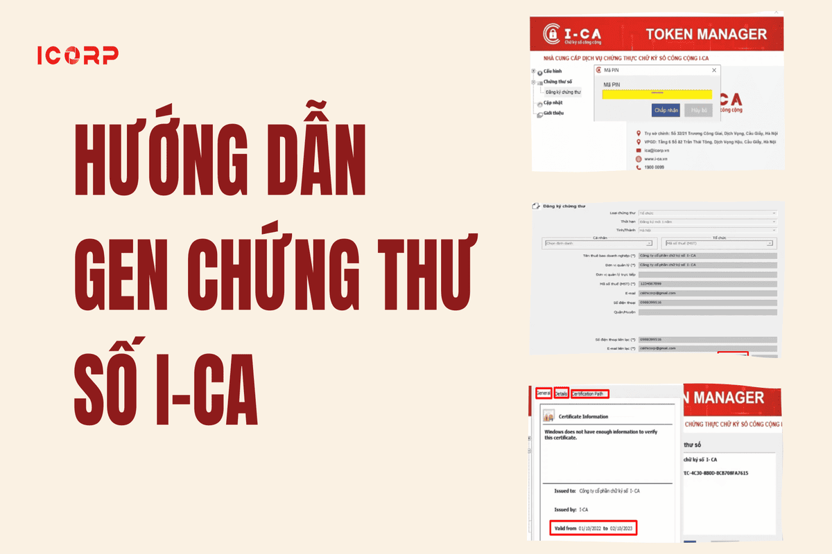 Hướng Dẫn Gen Chứng Thư Số I-CA